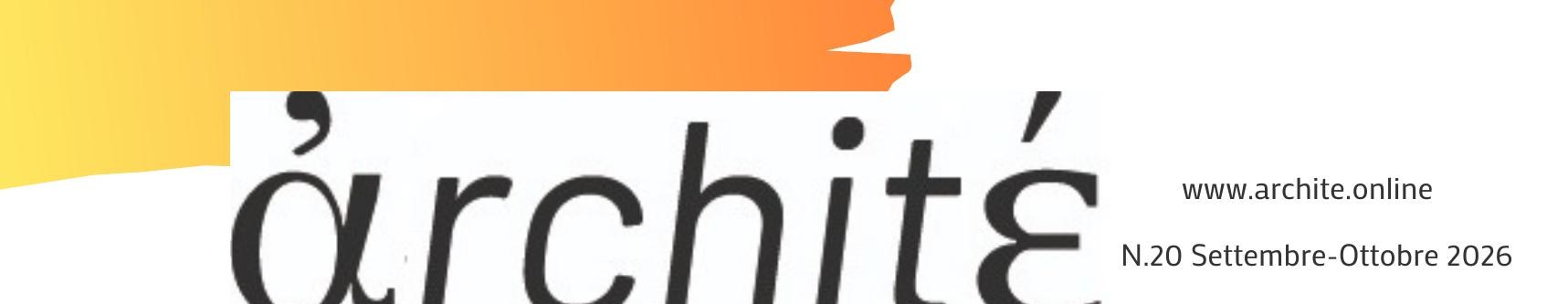 àrchité — testata della rivista, n.20 settembre-ottobre 2026