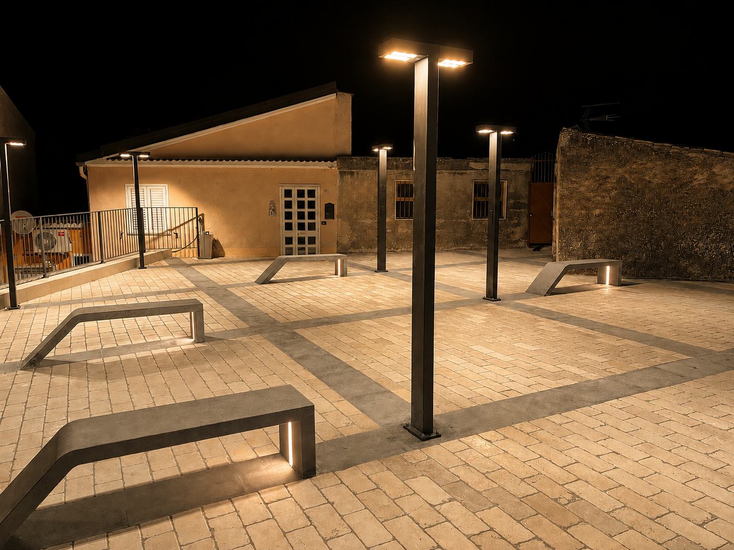 piazza di faeto nel test notturno, agosto 2026